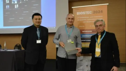 Jordi Solé-Casals, coguanyador del premi al millor article científic de la 17th International Conference on Bio-inspired Systems and Signal Processing